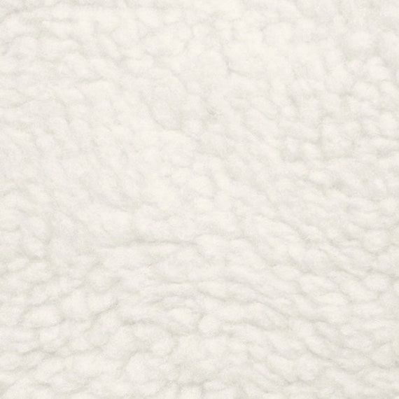 Solid Natural Creamy White Sherpa Plush Fleece Fabric By The Yard