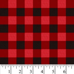 Christmas Gingham Cotton Fabric By the Yard