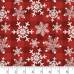 Christmas Snowflake Cotton Fabric Fat Quarters