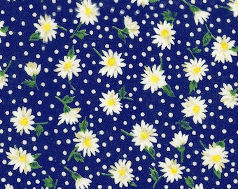 Daisies Cotton Fabric By The Yard