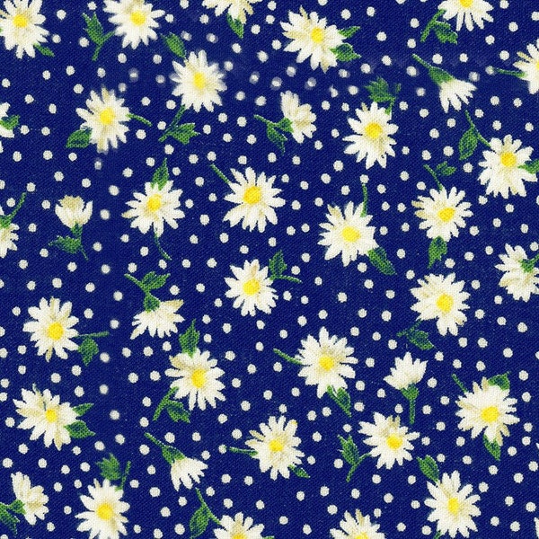 Daisies Cotton Fabric By The Yard