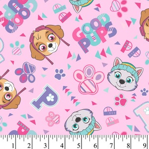Paw Patrol Good Pups Cotton Fabric By The Yard, 1 Yard Precuts