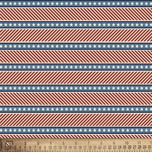 Stars & Stripes USA Digital Cotton Print Fabric By the Yard