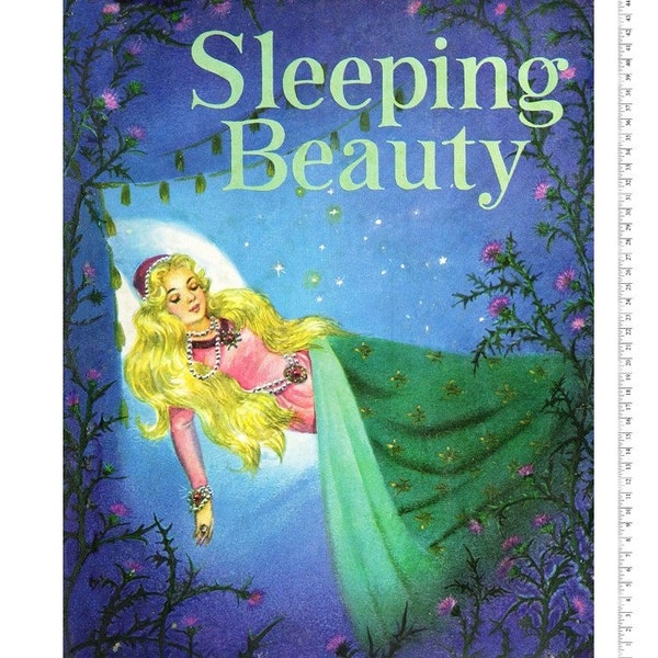 Sleeping Beauty Vintage Disney licensed by David Textiles Digital Cotton Fabric Panel