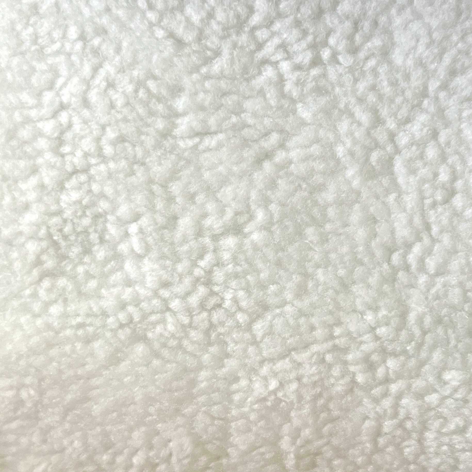 Solid Ivory Sherpa Fleece Fabric By the Yard