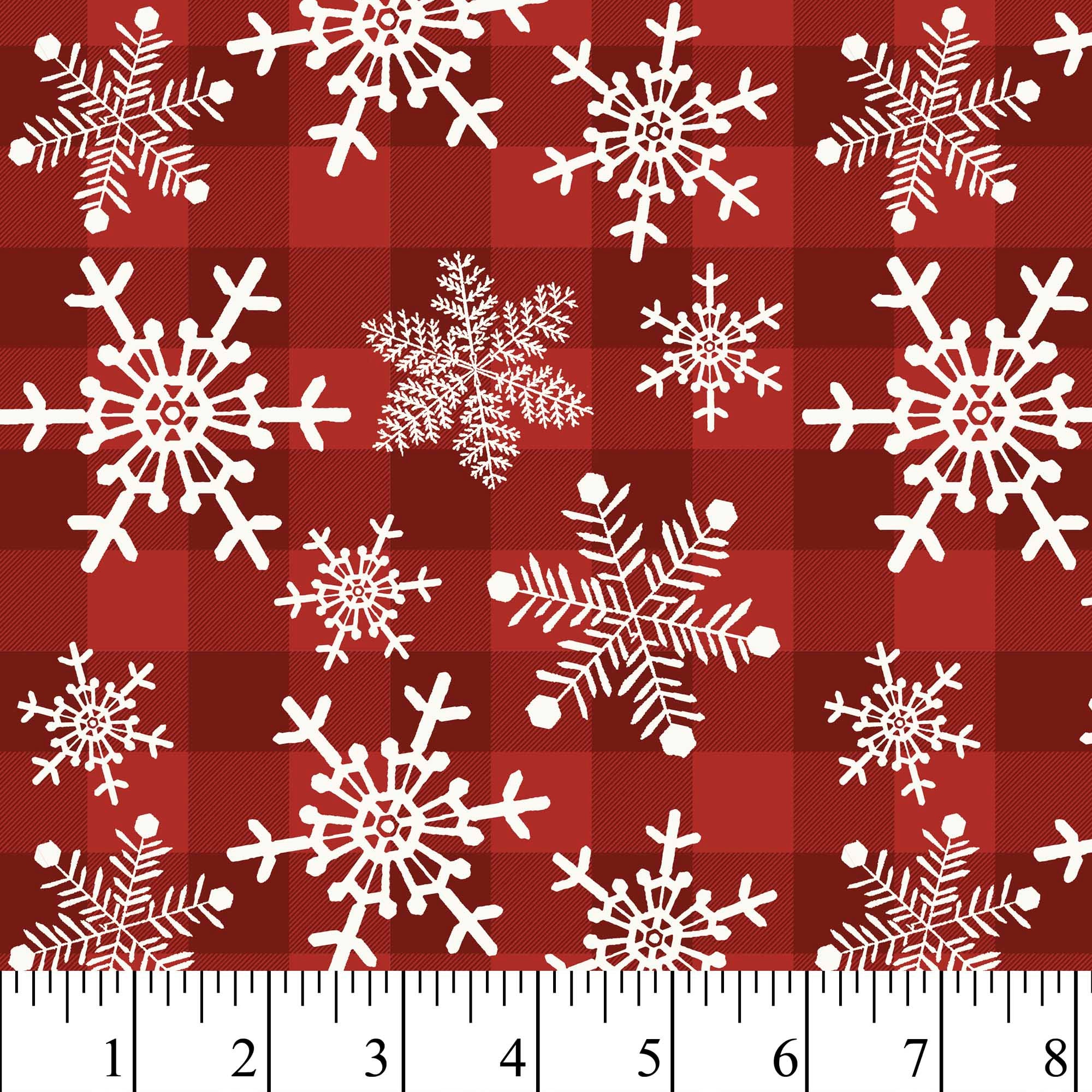 Snowflake Christmas Fabric By The Yard 1 Yard Precuts Etsy