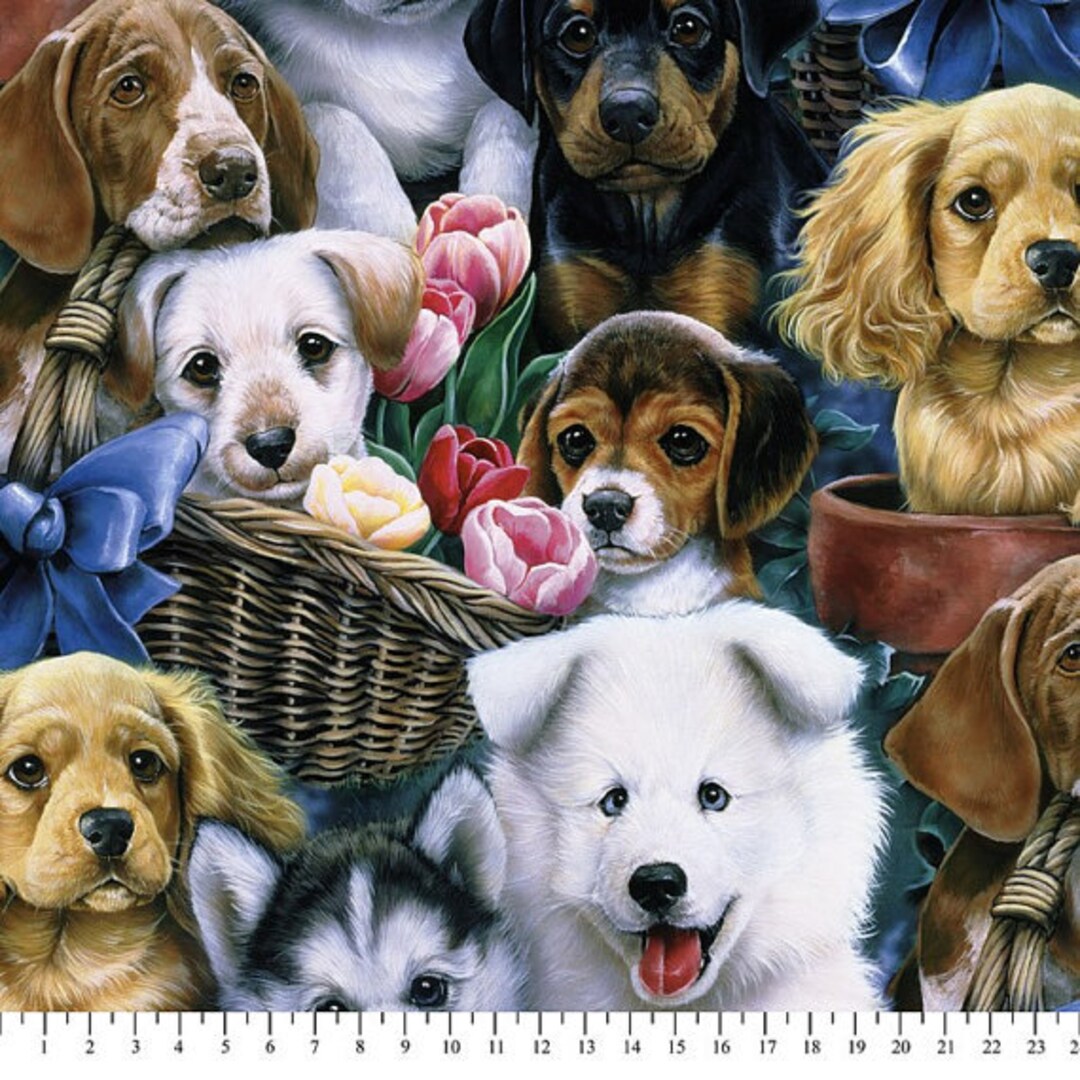 Puppies Fleece Throw Blanket 50x60 Double Layered Etsy