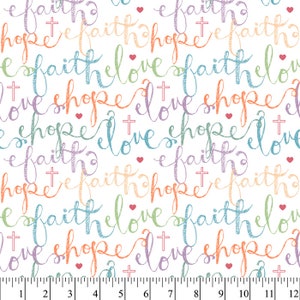 Christian Love Cotton Fabric by the Yard