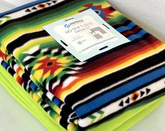 Southwest Eclipse Anti-Pill Fleece Fabric No-Sew Throw Kit (50x60)