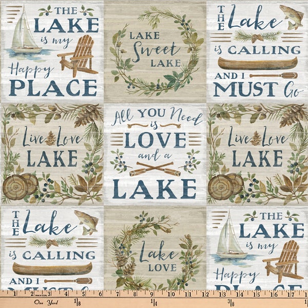 Lake House Cotton Fabric By The Yard