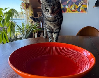 Vintage 70s Royal Haeger 362 orange sunburst centerpiece bowl