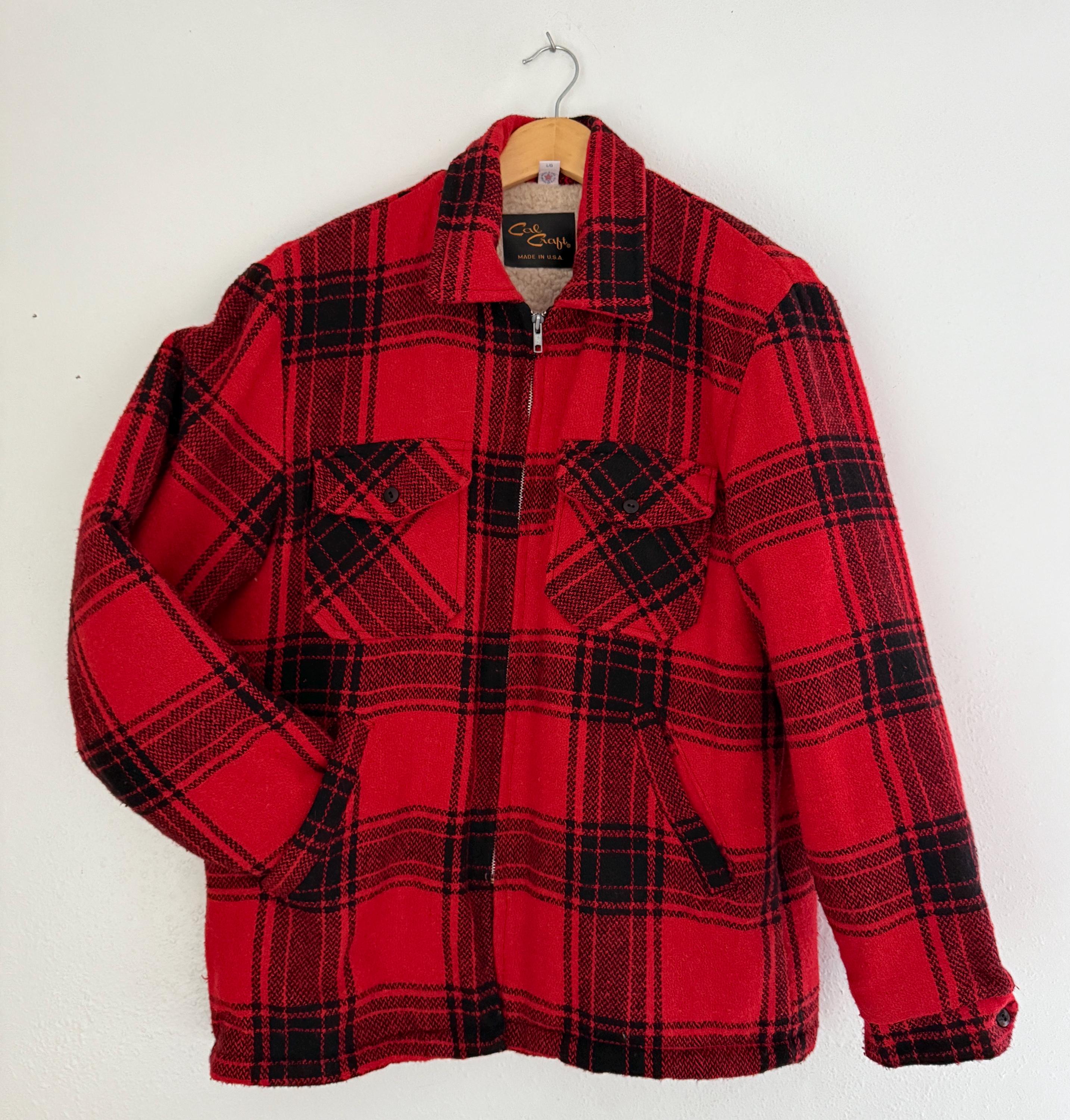 ジャケット・アウター 1980 - 90s Cal Craft Wool Coat Size L Vintage Cal Craft Faux Sherling Lined Winter Coat (1980s