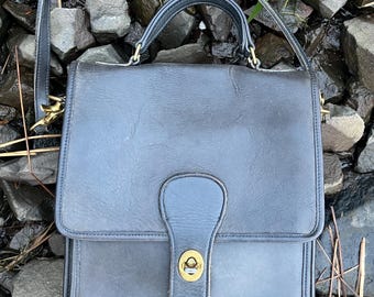 Vintage 80’s black leather crossbody bag I made in USA