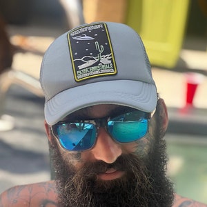 Gray Trucker Cryptid Hat-UFO