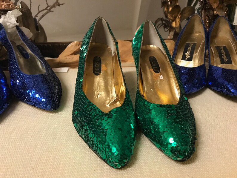 emerald colored heels