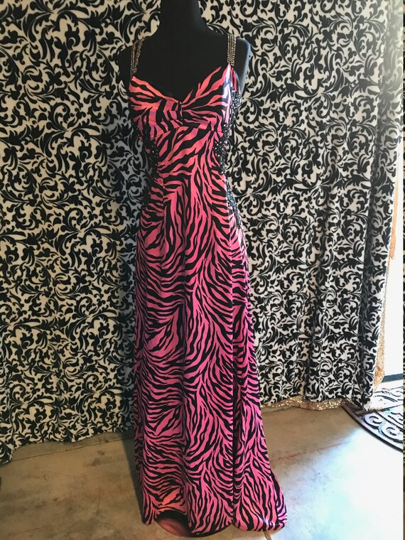 pink zebra dress