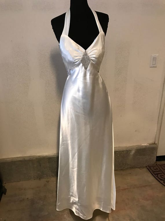 White Satin Gown