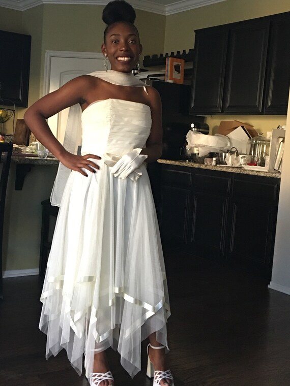 1990s White Dress