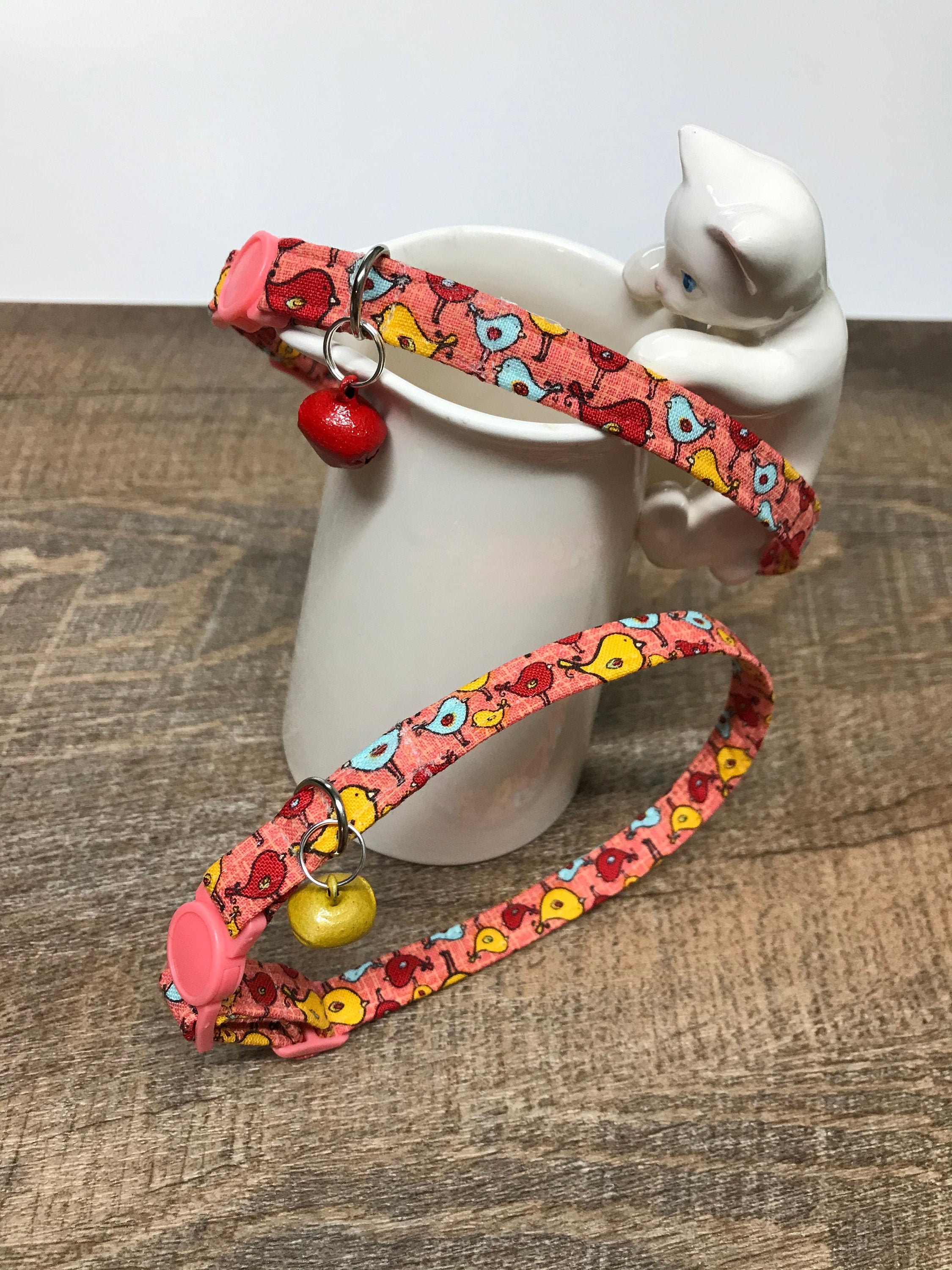 Playful Fun Birds Cat Collar With Safety Breakaway Buckle and Etsy