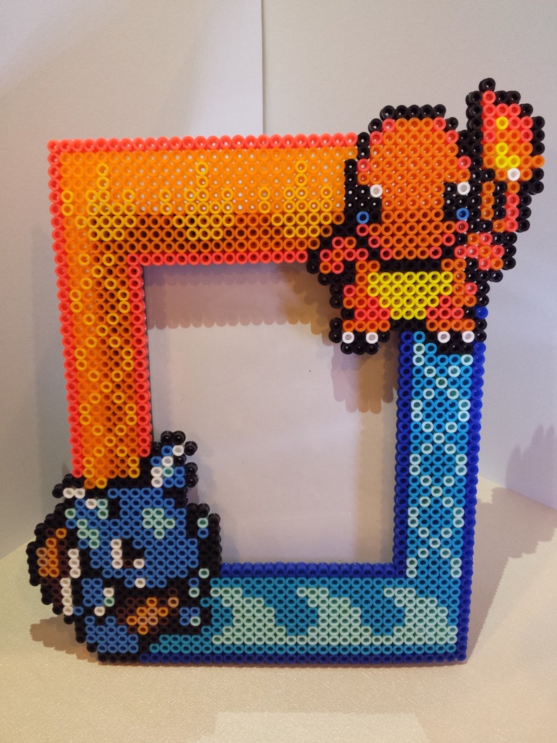 Charzard Wartortle Battling Elements Perler Bead Picture Image 0