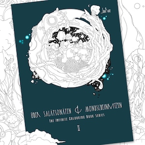 Neues Malbuch Salatsonaten 2 von Jen Katz - katzundtatz - Malbuch für Erwachsene Über Salatsonaten & Mondscheinkatzen II - kawaii zum ausmalen