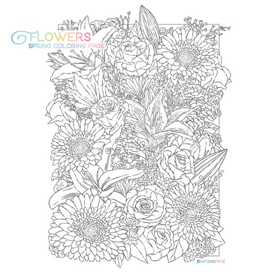 Printable Flower Coloring Pages For Adults