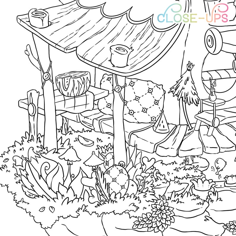 Download Staycation Spring Coloring Page Stay Home Summer Adult | Etsy