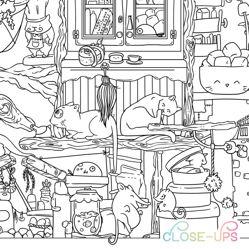 Download Cats Adult Coloring Page No. 3 Spring pdf printable ...