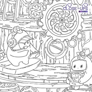 New Blackberry Barrel Coloring Page Cute Home adult coloring illustration Doodle Digital Download pdf Printable by Jen Katz / katzundtatz image 4