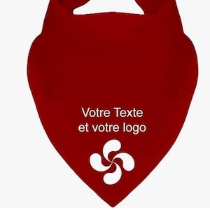 Foulard Bandana - Personnalisable avec votre texte et Logo - Feria événementiel evjf evg mariage anniversaire - 5 couleurs