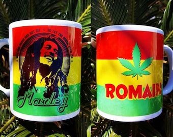 Mug tasse Bob Marley personnalisé avec le prénom de votre choix - Yonacrea