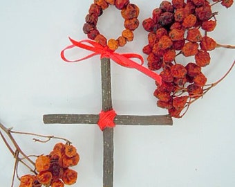 Magical Rowan Cross Charm For Protection And Good Luck. Safety For Your Beloved Pet