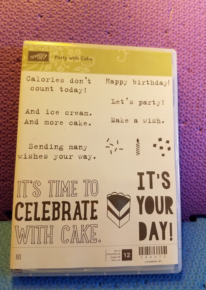 FREE SHIP Celebrations COOL!! Party with Cake Stamp Set /& Party Pop-up Thinlits Die Bundle -Retired Stampin/' Up New Festive Birthday