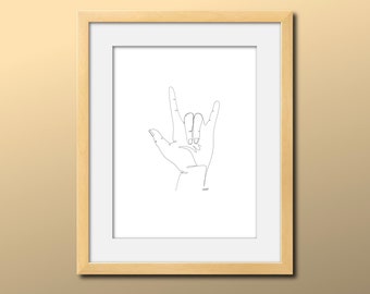 Sign Language Art Etsy
