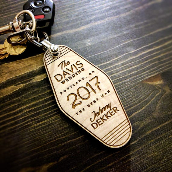 Vintage Hotel Key Keychain Personalized Keychain Customized Etsy