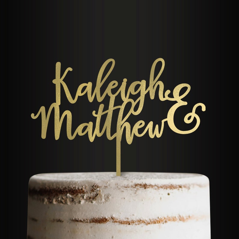 Personalized Wedding Cake Topper First Names Bride And Etsy