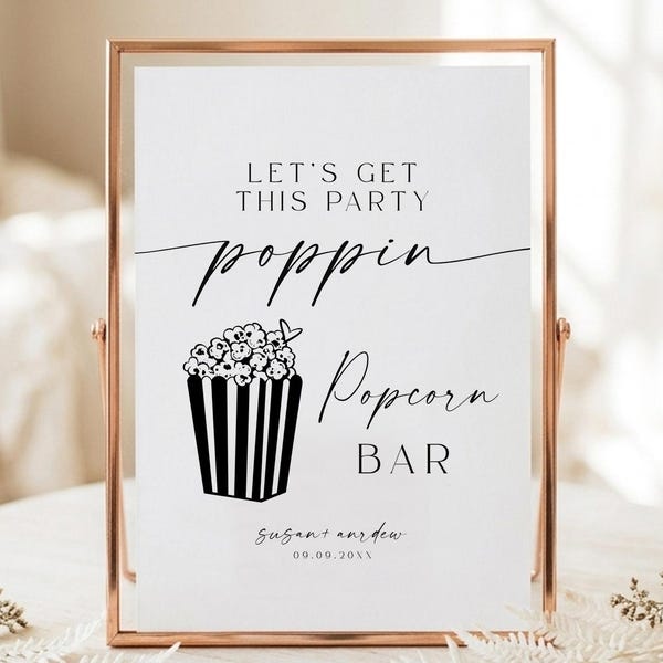 Popcorn Sign - Etsy