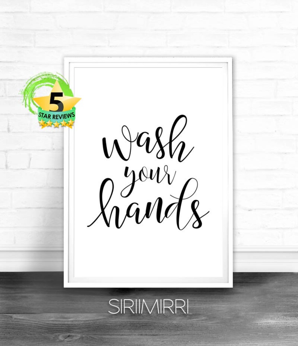 Bathroom Art Printable Wash Your Hands Funny Bathroom Print - Etsy
