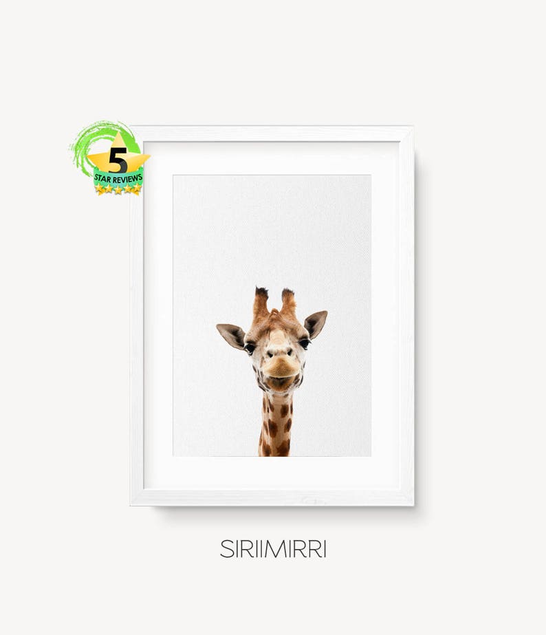 Giraffe Print Nursery Decor Nursery Wall Art Animal Nursery Etsy