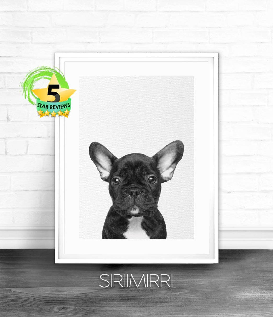 Black and White Dog Wall Art Set Dog Lover Print Set Pet Etsy