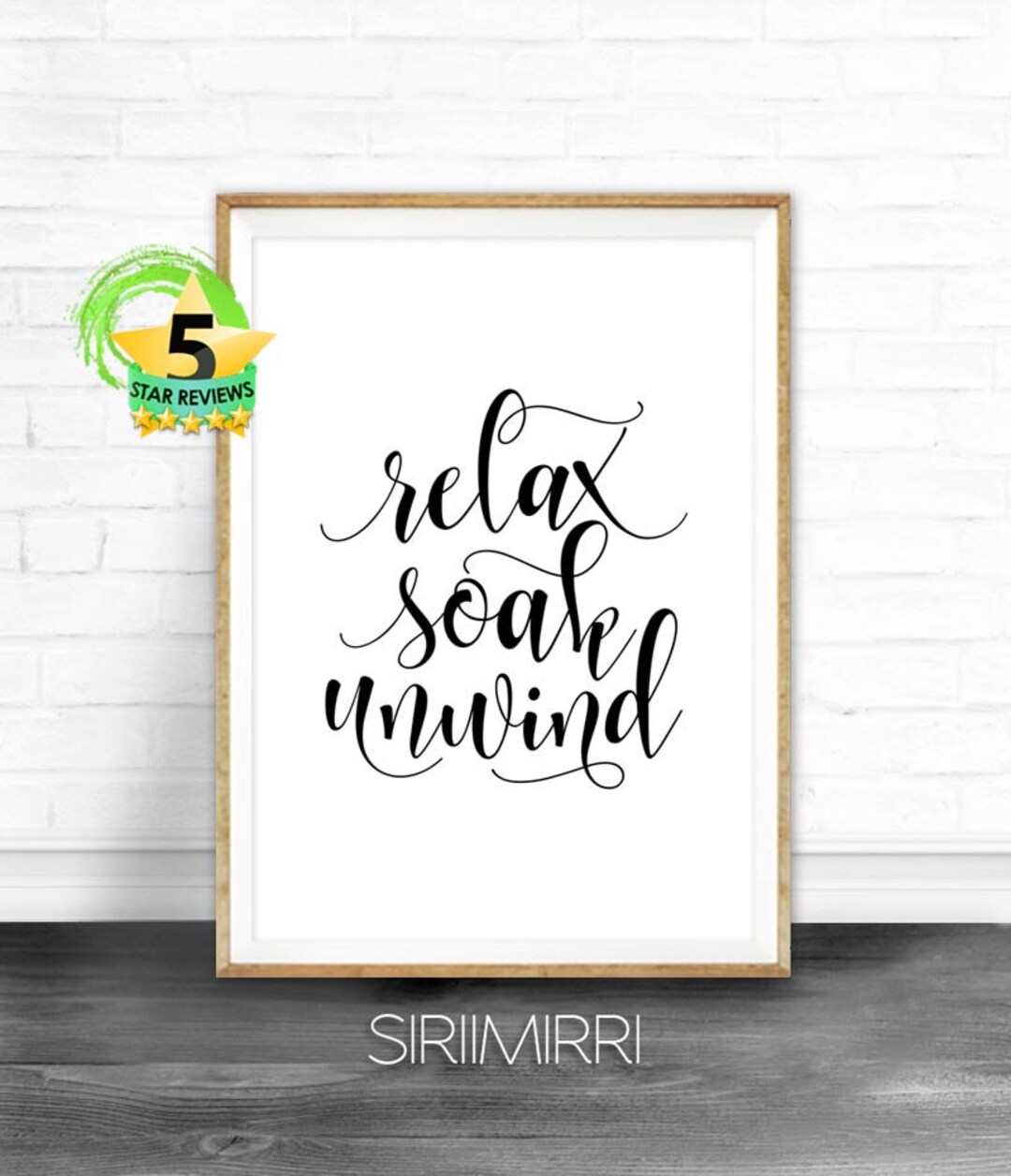 Bathroom Art Printable Relax Soak Unwind Bathroom Print - Etsy