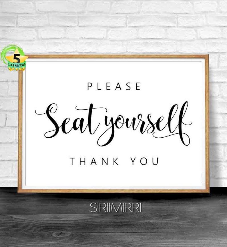Bathroom Art Printable Please Seat Yourself Bathroom Prints Etsy