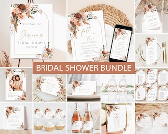 Fall Bridal Shower Invitation Bundle, Fall Bridal Shower Bundle, Fall Floral bridal Games, Printable Fall Floral Welcome Sign download fb2