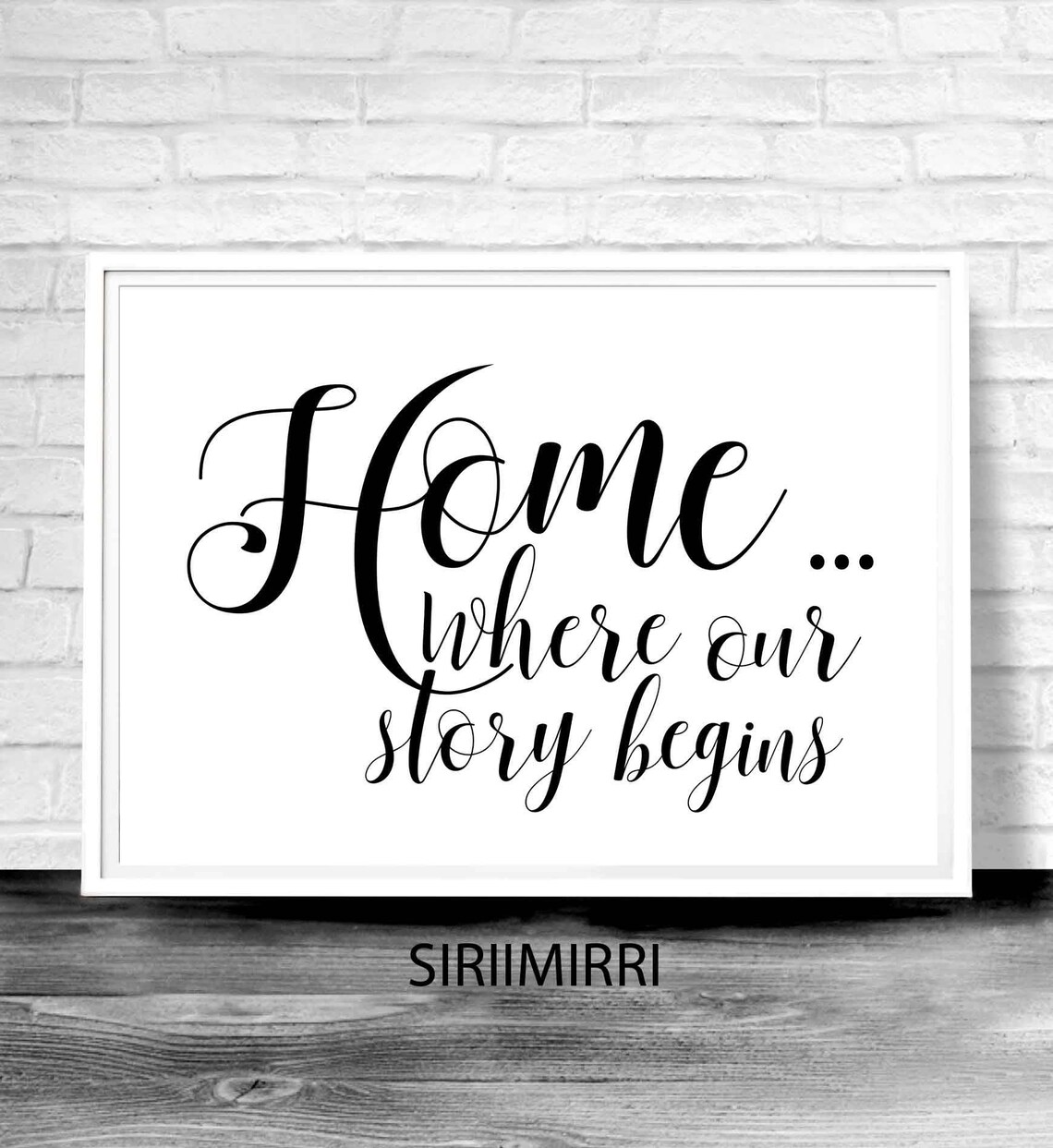 Home Where Our Story Begins Poster Living Room Wall Decor Etsy