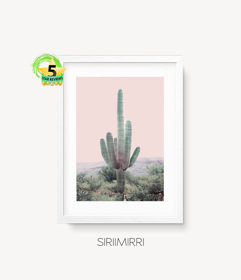 Cactus Print Cactus Wall Art Decor Succulent Print Cactus Etsy