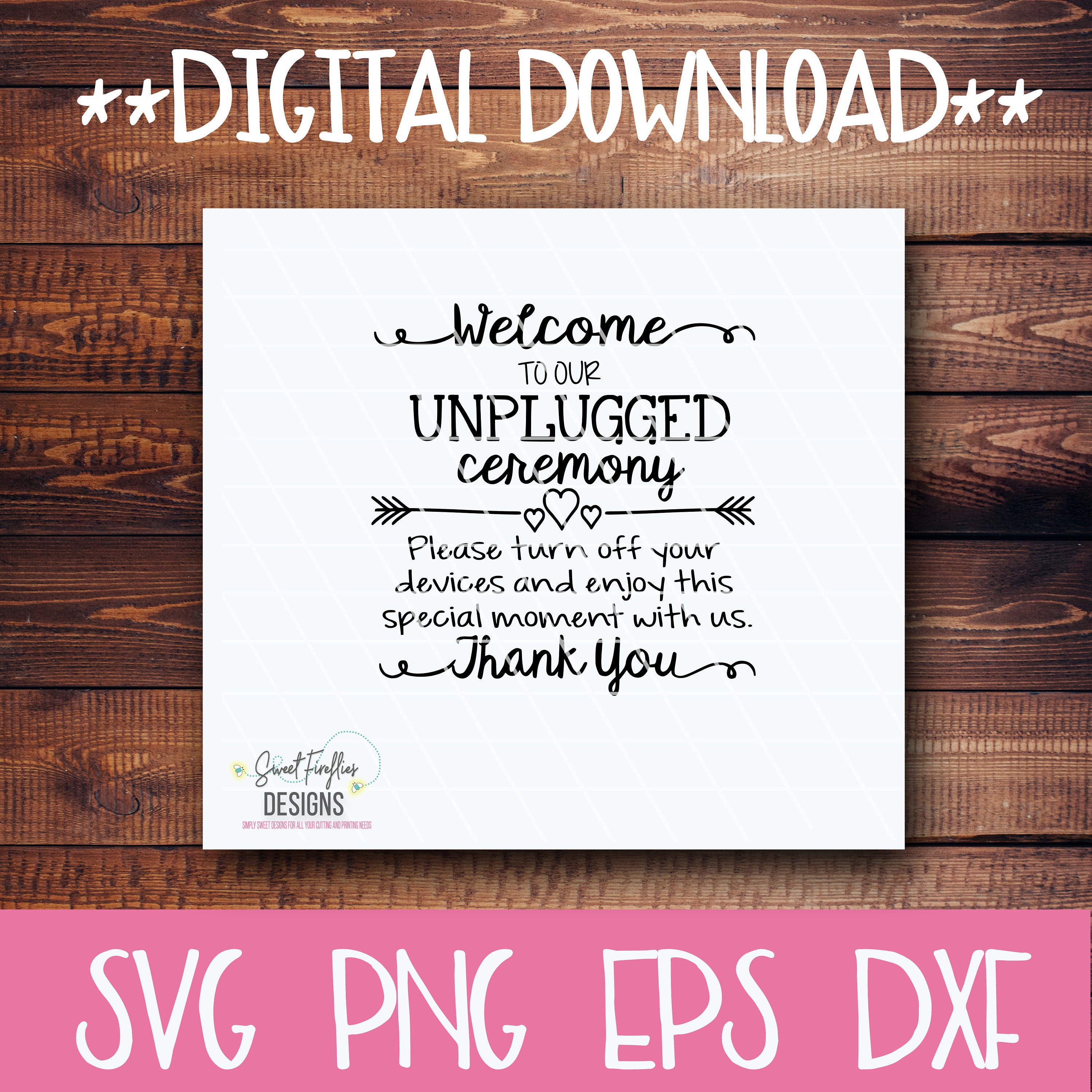 Free Free 314 Unplugged Wedding Sign Svg SVG PNG EPS DXF File