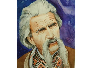 Portrait à l'aquarelle peint à la main à partir d'une photo Peinture de portrait personnalisée Cadeaux personnalisés pour papa, cadeau grand-père Portrait de famille