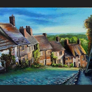 Custom Realistic Landscape Oil Painting from Photo, Personalized Oil Painting Landscape, Romantic landscape, Cityscape wall art, canvas art