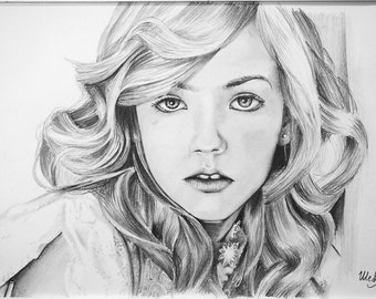 Hand drawn portrait drawing, Black and White pencil sketch, Unique gift for her turn photo into art, Custom Self Portrait from photo