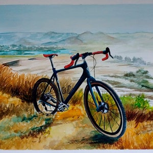 Bike painting Personalize car portrait Gift for car lover Custom sketch car from photo Ukraine shops Custom car watercolor  Home Wall Decor